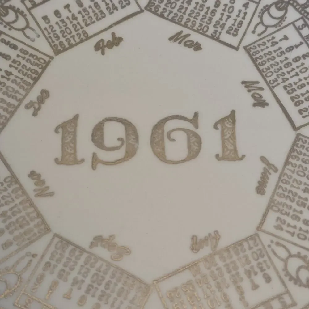 1961 Collectible Birthday Year Calendar Plate Great BD Gift!